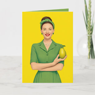Invitación Mujer retro con piedad