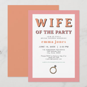 Invitación Mujer retro de JEAN, la Fiesta dueña de novias con