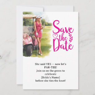 Invitación Mujer soltera de golf está jugando golf 