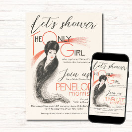 Invitación Mujer ventilado - La única ducha Chica de novia