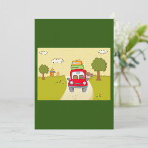 Invitación Mujer viajando en coche