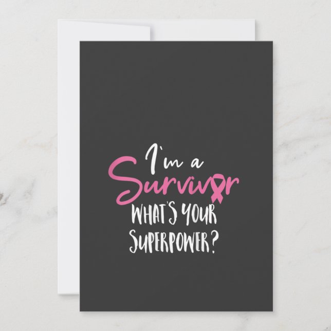 Invitación Mujeres Cáncer de Mama Conciencia Superviviente de (Anverso)