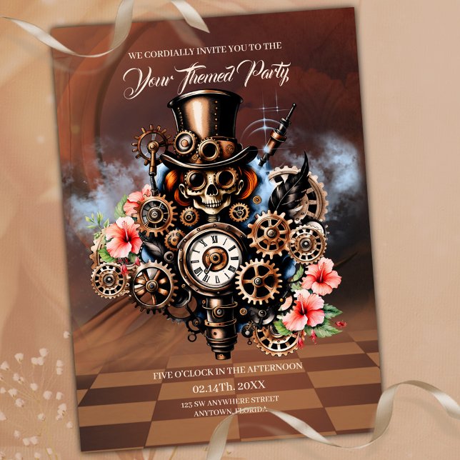 Invitación Mujeres de vapor (Steampunk)