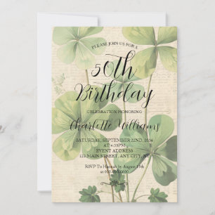 Invitación Mujeres del Día de San Patricio cumpleaños 50