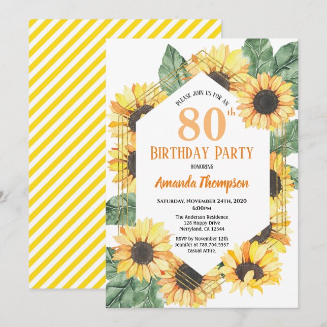 Invitación Mujeres en la celebración del 80 aniversario del S (Anverso / Reverso)