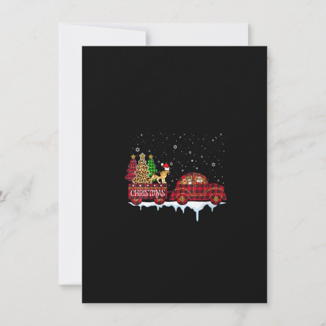 Invitación Mujeres Navidades alemanas de perro pastor rojo tr (Anverso)