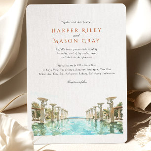 Invitación Mulia Resort Bali Indonesia Boda