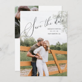 Invitación Multi Photo Románticamente Scripting Guardar La Fe