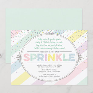 invitación multicolor a gotas neutra de género