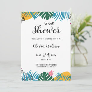 Invitación Multicolor deja ducha de novia