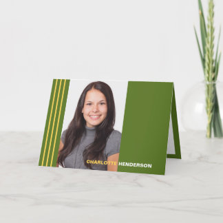 Invitación multifoto de Stripes Green