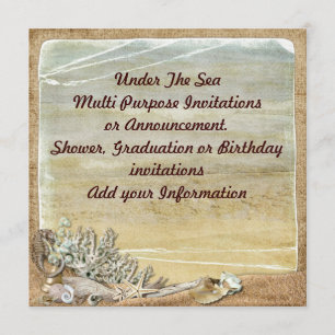 Invitación multipropósito Bajo el Mar Playa