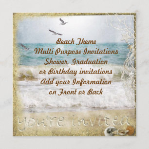 Invitación multiusos para fiesta de playa