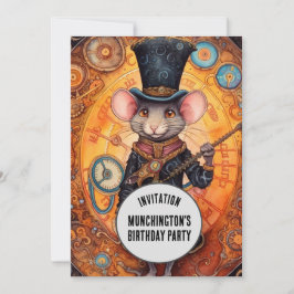 Invitación Munchington Steampunk Animal Custom name