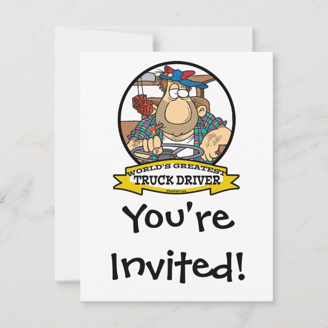 INVITACIÓN MUNDIAL MAYOR CONDUCTOR DE CAMIONES PERSONALIZADO (Anverso)