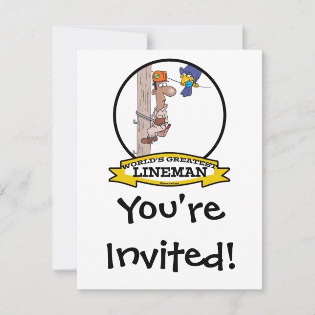 INVITACIÓN MUNDIAL MAYOR PERSONALIZADO DE HOMBRES LINMANOS (Anverso)