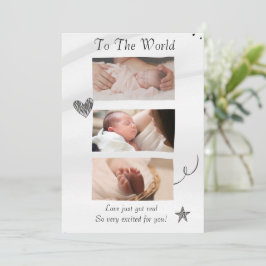 Invitación Mundo de saludo blanco anuncia tu historia