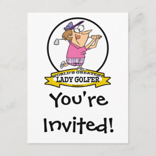 INVITACIÓN MUNDO GRAN DAMA PERSONALIZADO DE GOLFER