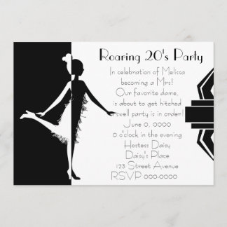 Invitación Muñeca Art Deco