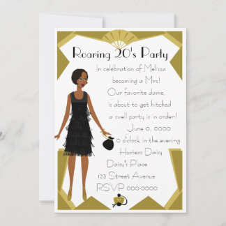 Invitación Muñeca Art Deco