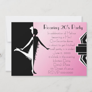 Invitación Muñeca Art Deco