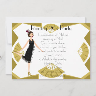 Invitación Muñeca Art Deco