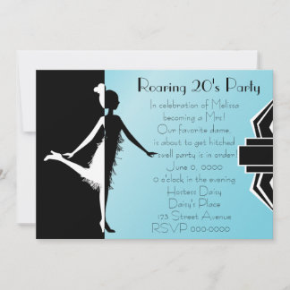 Invitación Muñeca Art Deco