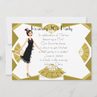 Invitación Muñeca Art Deco