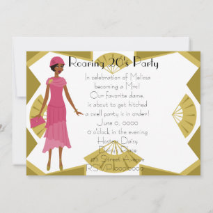Invitación Muñeca Art Deco