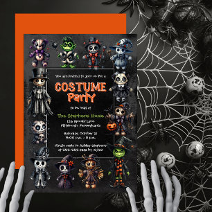 Invitación Muñeca Cute Voodoo Vestimenta a los niños Fiesta H