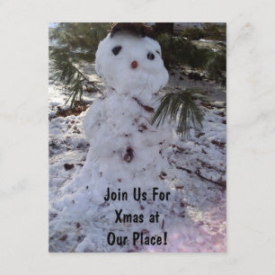 Invitación Muñeco de nieve dulce