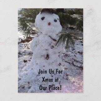 Invitación Muñeco de nieve dulce