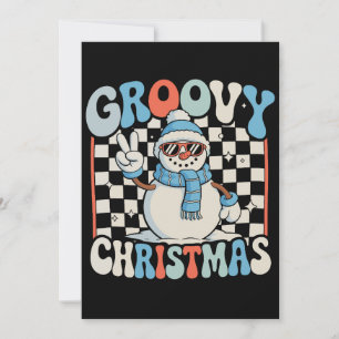 Invitación Muñeco de Nieve Groovy Cuadros Navidad Xmas Niños