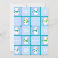 Muñeco de nieve y copos de nieve con estampado de 