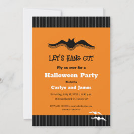 Invitación Murciélago de Halloween, aguantemos