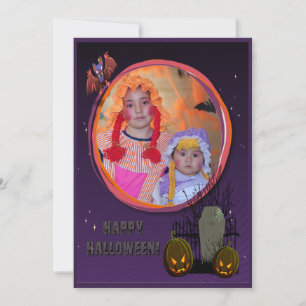 Invitación Murciélago, Jack o' Lanterns, Lápida, Agregar marc