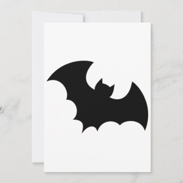 Invitación Murciélago Negro ! Clásico (Anverso)