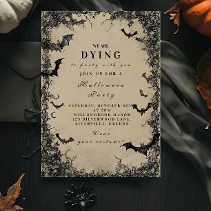 Invitación Murciélagos de medianoche espantan Halloween