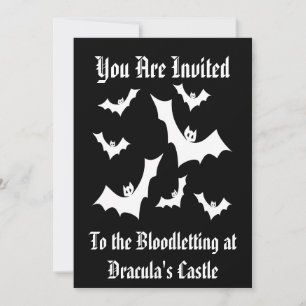Invitación Murciélagos vampiros del terror gótico