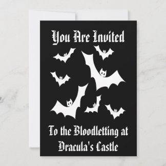 Invitación Murciélagos vampiros del terror gótico
