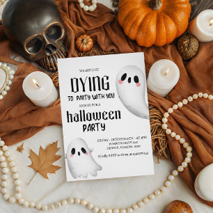 Invitación Muriendo por ir de fiesta contigo fantasma lindo H