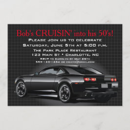 Invitación Músculo auto significa fiesta de cumpleaños para a