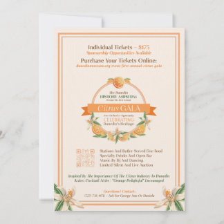 Invitación Museo de Historia Dunedin Gala del Citrus 2025