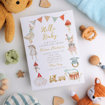 Mushroom acuarela y Baby Shower Whimsical