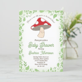 Invitación Mushroom Baby Shower