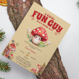 Invitación Mushroom Snail Woodland Cae Personalizado de la du