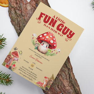 Invitación Mushroom Snail Woodland Cae Personalizado de la du