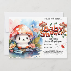Invitación Mushroom Wonderland Gender-Neutral Baby Shower