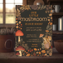 Mushroom Woodland Animal Forest Baby Shower