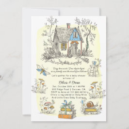 Invitación Mushroom Woodland Cottagecore Baby Shower